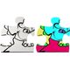 Lean Sport Puzzle Do Kolorowania Dinozaury Pisaki 24 elem
