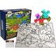 Lean Sport Puzzle Do Kolorowania Dinozaury Pisaki 24 el.