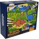 Lean Sport Puzzle Do Kolorowania Dinozaury Pisaki 24 el.