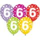 GoDan Balony z cyframi: 6, 12"/ 5 szt. Godan