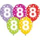 GoDan Balony z cyframi: 8, 12"/ 5 szt. Godan