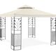 Uniprodo Pawilon ogrodowy altana z ornamentem składana 3 x 3 x 2.6 m kremowy Pawilon ogrodowy altana z ornamentem składana 3 x 3 x 2,6 m kremowy