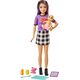 Lalka Barbie Mattel Skipper: Klub opiekunek - Opiekunka fioletowe włosy + bobas (GRP10/GRP11)