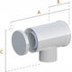 Ricom KOLANO KONC PP-AL 87ST DN60/100 Z REWIZJA