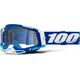 100% Gogle 100% RACECRAFT 2 BLUE (Szyba Przezroczysta Anti-Fog, LT 88%-92% + 10 Zrywek) (NEW)