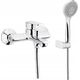 Bateria wannowa KFA 4424-510-00 AGAT BATERIA WANNOWA ŚCIENNA Z ZESTAWEM NATRYSKOWYM (WĄŻ 1500 MM, MOCOWANIE ŚCIENNE, RĄCZKA 3-FUNKCYJNA) , CHROM + CLICK CLACK// B-90-00-1-000-ZESTAW