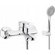 Bateria wannowa KFA 4424-510-00 AGAT BATERIA WANNOWA ŚCIENNA Z ZESTAWEM NATRYSKOWYM (WĄŻ 1500 MM, MOCOWANIE ŚCIENNE, RĄCZKA 3-FUNKCYJNA) , CHROM + CLICK CLACK// B-90-00-1-000-ZESTAW