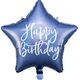 Party Deco Balon foliowy Happy Birthday, 40cm, granat