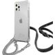 Guess Guess GUHCP12LKC4GSSI iPhone 12 Pro Max 6,7" Transparent hardcase 4G Silver Chain