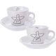 Orion Filiżanka do kawy, espresso, porcelanowa, biała, 90 ml, 2 sztuki