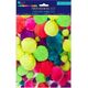DP Craft Pompony akrylowe DPCRAFT mix neon 156szt. Dalprint