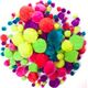 DP Craft Pompony akrylowe DPCRAFT mix neon 156szt. Dalprint