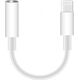 Adapter USB Platinet Lightning - Jack 3.5mm + Lightning Biały  (PMMA9825)
