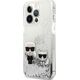 Karl Lagerfeld Etui Karl Lagerfeld KLHCP13XGKCS Apple iPhone 13 Pro Max srebrny/silver hardcase Liquid Glitter Karl&Choupette