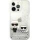 Karl Lagerfeld Etui Karl Lagerfeld KLHCP13XGKCS Apple iPhone 13 Pro Max srebrny/silver hardcase Liquid Glitter Karl&Choupette