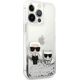 Karl Lagerfeld Etui Karl Lagerfeld KLHCP13XGKCS Apple iPhone 13 Pro Max srebrny/silver hardcase Liquid Glitter Karl&Choupette