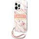 Guess Guess GUHCP13XKMABPI iPhone 13 Pro Max 6,7" różowy/pink hardcase Marble Strap Collection
