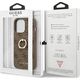 Guess Guess GUHCP13L4GMRBR iPhone 13 Pro / 13 6,1" brązowy/brown hardcase 4G with ring stand