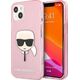 Karl Lagerfeld Karl Lagerfeld KLHCP13SKHTUGLP iPhone 13 mini 5,4" różowy/pink hardcase Glitter Karl`s Head
