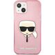 Karl Lagerfeld Karl Lagerfeld KLHCP13SKHTUGLP iPhone 13 mini 5,4" różowy/pink hardcase Glitter Karl`s Head