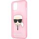 Karl Lagerfeld Karl Lagerfeld KLHCP13SKHTUGLP iPhone 13 mini 5,4" różowy/pink hardcase Glitter Karl`s Head