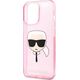 Karl Lagerfeld Karl Lagerfeld KLHCP13XKHTUGLP iPhone 13 Pro Max 6,7" różowy/pink hardcase Glitter Karl`s Head