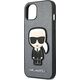 Karl Lagerfeld Karl Lagerfeld KLHCP13SOKPGiPhone 13 mini 5,4" srebrny/silver hardcase Saffiano Ikonik Karl`s Patch