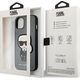 Karl Lagerfeld Karl Lagerfeld KLHCP13SOKPGiPhone 13 mini 5,4" srebrny/silver hardcase Saffiano Ikonik Karl`s Patch