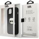 Karl Lagerfeld Karl Lagerfeld KLHCP13SPKMK iPhone 13 mini 5,4" czarny/black hardcase Leather Ikonik Karl`s Head Metal