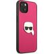 Karl Lagerfeld Karl Lagerfeld KLHCP13SPKMP iPhone 13 mini 5,4" różowy/pink hardcase Leather Ikonik Karl`s Head Metal