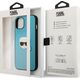 Karl Lagerfeld Karl Lagerfeld KLHCP13SPKMB iPhone 13 mini 5,4" niebieski/blue hardcase Leather Ikonik Karl`s Head Metal