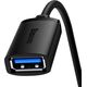 Kabel USB Baseus USB-A - USB-A 0.5 m Czarny (B00631103111-01)