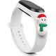 Hurtel Strap Xmas opaska do Xiaomi Mi Band 6 / Mi Band 5 świąteczny silikonowy pasek bransoletka biały (bałwanek 1)