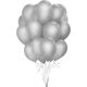 GoDan Balony metaliczne Srebrne, B&C, 30 cm, 50 szt.