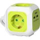 Orno Przedłużacz Kostka 4-krotny(Schuko) z ładowarką 2xUSB 1,4m limonkowy