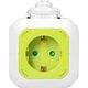 Orno Przedłużacz Kostka 4-krotny(Schuko) z ładowarką 2xUSB 1,4m limonkowy
