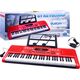 Jokomisiada Organy Keyboard z mikrofonem 61kl czerwone IN0132
