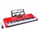 Jokomisiada Organy Keyboard z mikrofonem 61kl czerwone IN0132
