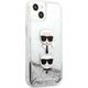 Karl Lagerfeld Etui Karl Lagerfeld KLHCP13SKICGLS Apple iPhone 13 mini srebrny/silver hardcase Liquid Glitter Karl&Choupette Head