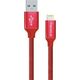 Kabel USB ColorWay USB-A - Lightning 1 m Czerwony (CW-CBUL004-RD)