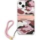 Guess Guess GUHCP13SKCABPI iPhone 13 mini 5,4" różowy/pink hardcase Camo Strap Collection