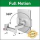 Uchwyt Barkan Barkan 7" - 12" Full Motion Wall & Cabinet Mount for Tablet T54 White
