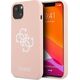 Guess Guess GUHCP13SLS4GWPI iPhone 13 mini 5,4" różowy/pink hard case Silicone 4G Logo