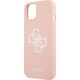 Guess Guess GUHCP13SLS4GWPI iPhone 13 mini 5,4" różowy/pink hard case Silicone 4G Logo
