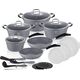 Berlinger Haus GARNKI GRANITOWE 18 ELE BERLINGER HAUS GRAY STONE TOUCH BH-6196