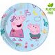PROCOS Talerzyki papierowe Świnka Peppa, 23 cm, 8 szt. (plastic-free)