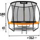 Trampolina ogrodowa Neo-Sport NS-10C201 z siatką wewnętrzną 10 FT 312 cm