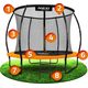 Trampolina ogrodowa Neo-Sport NS-10C201 z siatką wewnętrzną 10 FT 312 cm