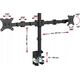 Ergosolid Uchwyt biurkowy na 2 monitory 10" - 30" (NF12)