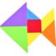 Jokomisiada Puzzle piankowe układanka logiczna tangram ZA3343